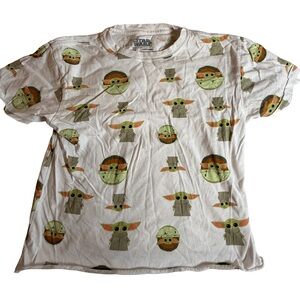 Star Wars Grogu Kids Tee - White and Green